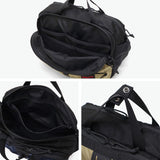 Briefing Men's Waist Bag, Shoulder Bag, 2-Way Waist Bag, Black x Navy, One Size