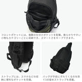 Briefing BRA251L34 Men's One Shoulder Bag, Sling, Black x Navy, One Size