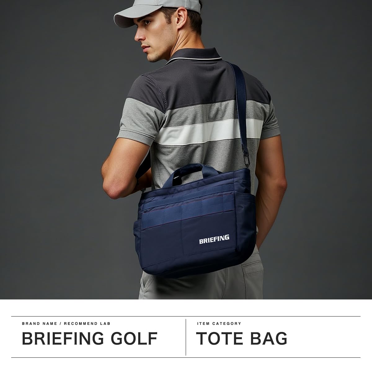 Briefing BRIEFING Round Prop ECO TWILL Cart Tote Bag, Black, Ｆ